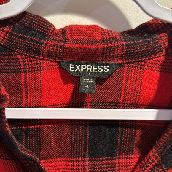 Express Cotton “Flannel” Button Down Top - Picture 2 of 7